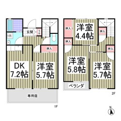 グランカーサＤ棟の物件間取画像